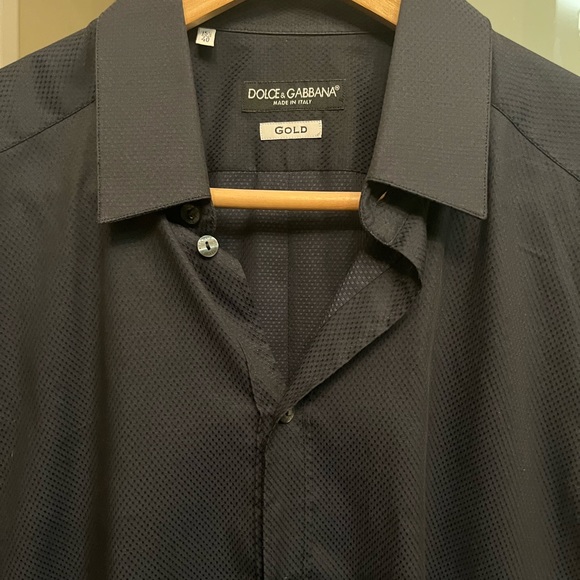 Dolce Gabbana dark blue authentic dress shirt worn once - Picture 3 of 4